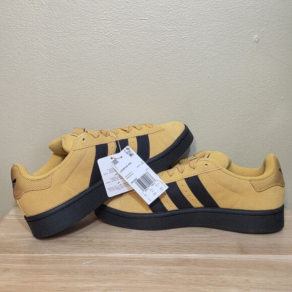 adidas Campus 00s Shoes JI3308 Preloved Yellow Core Black Gold Metallic Men\'s 8